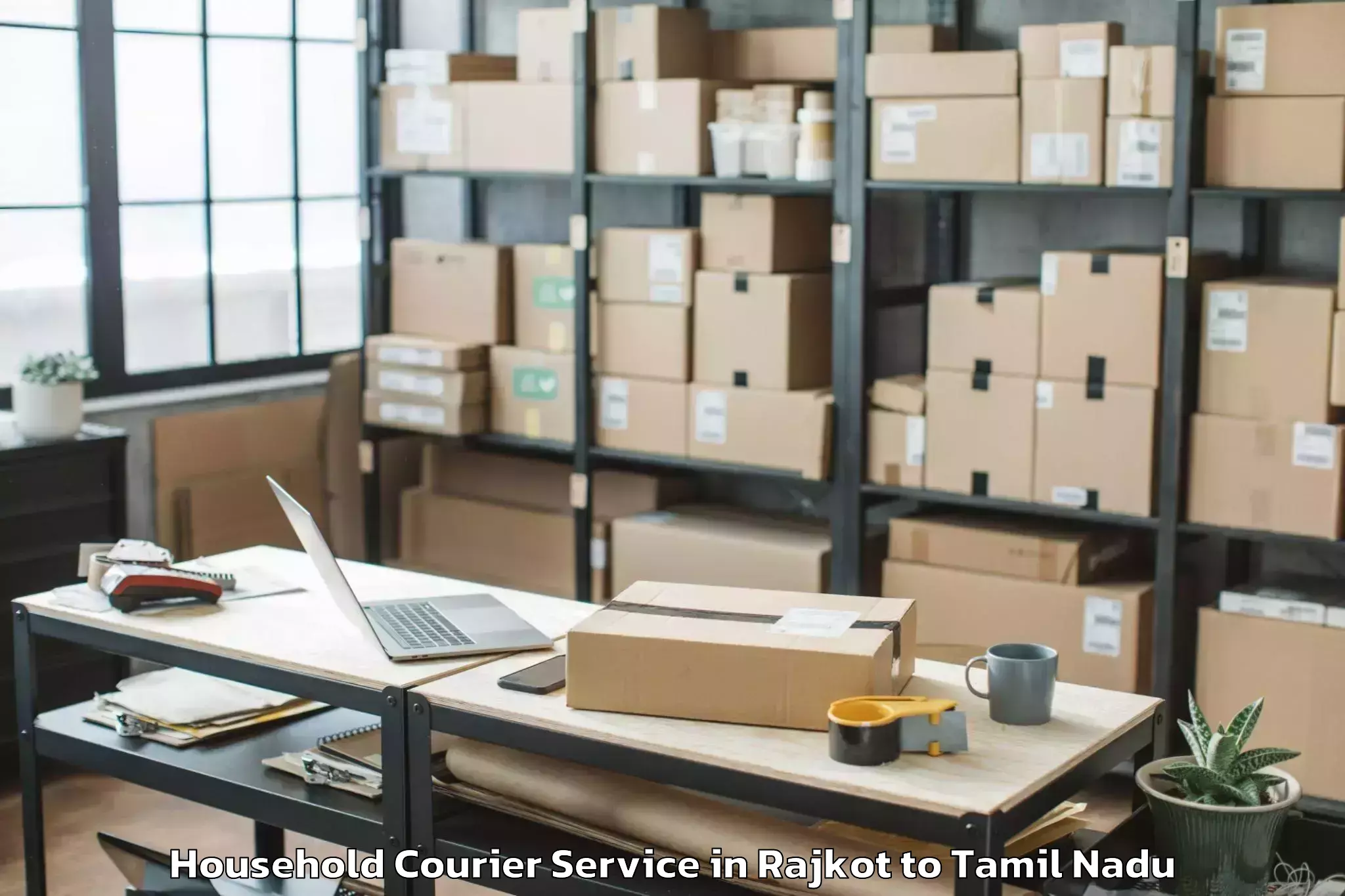 Trusted Rajkot to Thiruvadanai Household Courier